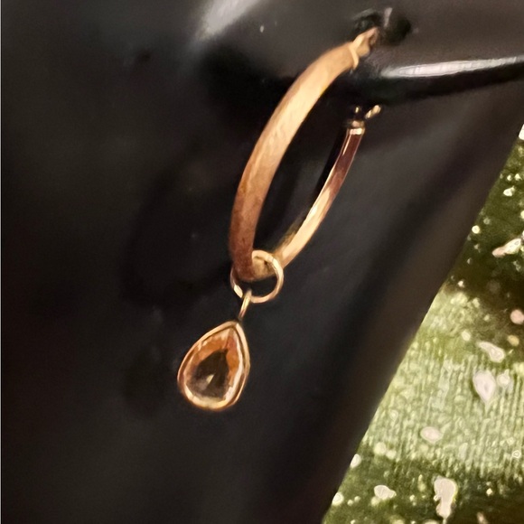 14K Michael Anthony Hoop Earrings / Gold Citrine Jackets - Picture 13 of 16